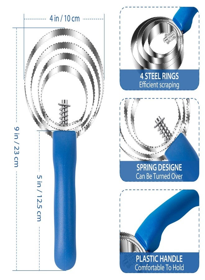 MetVot 2 Pack 4 Rings Double Sided Curry Comb, Stainless Steel Curry Comb with Soft Touch Grip - Image 3